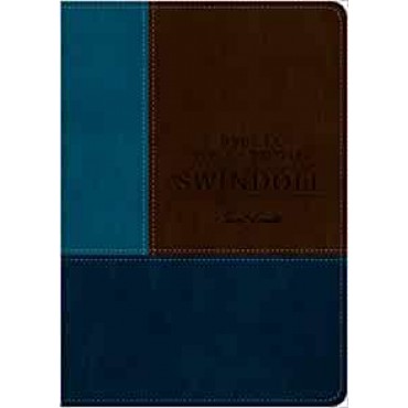 NTV Biblia de Estudio Swindoll (Sentipiel, Caf/Azul/Turquesa, ndice) - Tyndale